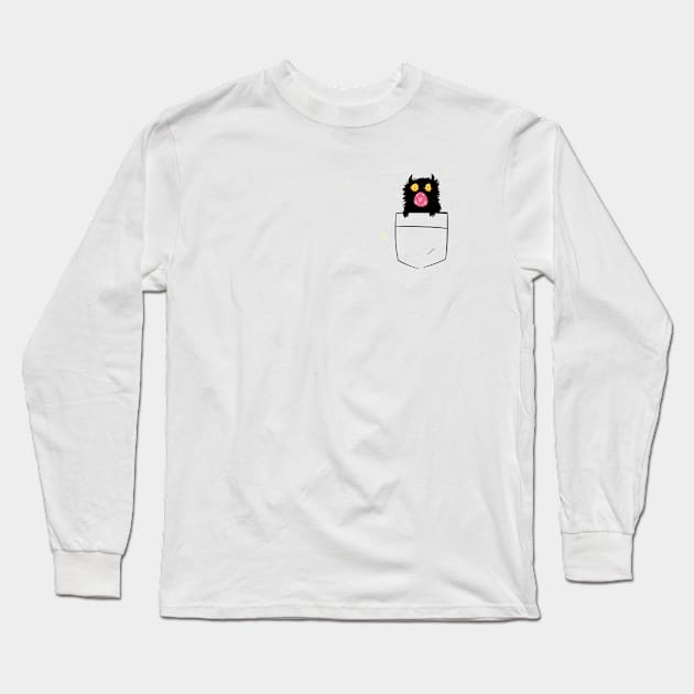 Pocket Gremlin Long Sleeve T-Shirt by FindChaos